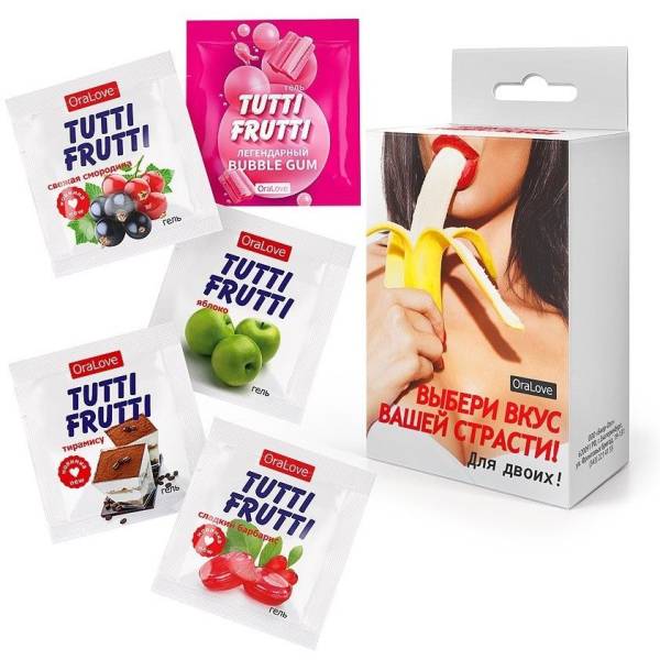 Изображение товара Набор гель-смазки Tutti-Frutti ассорти №1 Набор гель-смазки Tutti-Frutti ассорти №1 фотография
