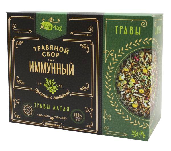 Изображение товара Сбор травяной Иммунный АлтайМаг 60шт Сбор травяной Иммунный АлтайМаг 60шт фотография