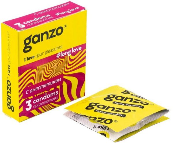 Изображение товара Презервативы Ganzo Long Love №3 с анестетиком Презервативы Ganzo Long Love №3 с анестетиком фотография