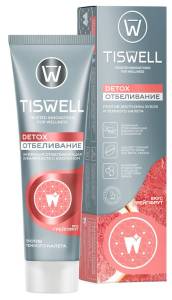 Зубная паста Tiswell отбеливающая энзимная со вкусом грейпфрута Detox Отбеливание 110г