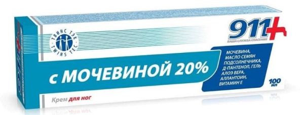 Изображение товара 911 крем для ног с мочевиной 20% 100мл 911 крем для ног с мочевиной 20% 100мл фотография