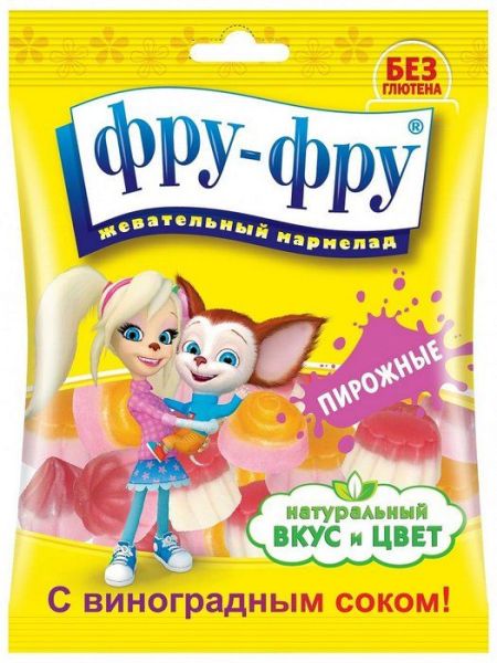 Изображение товара Мармелад Фру-Фру Барбоскины пирожные 100г Мармелад Фру-Фру Барбоскины пирожные 100г фотография